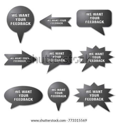 illustration of gray adverising feedback banners