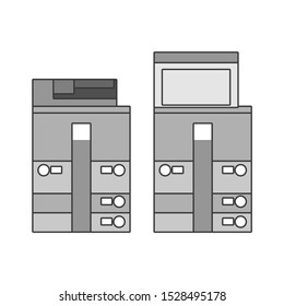 illustration of a gray copier