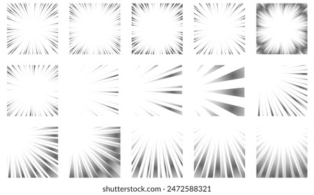 Ilustración de líneas de enfoque de degradado gris
