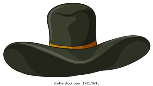 Illustration of a gray hat on a white background