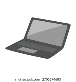 Ilustración de una computadora portátil gris