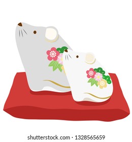 Illustration of gray mouse figurine.