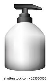 Illustration einer grauen Flasche