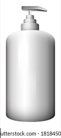 Illustration of a gray spray bottle on a white background