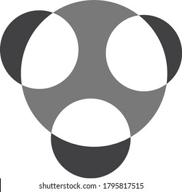 illustration of grayscale multiple circle 