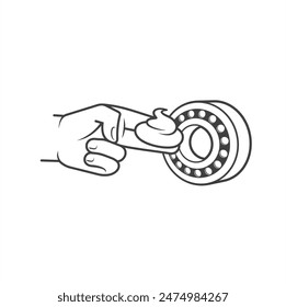 illustration of grease, grease is a lubricant with high viscosity.