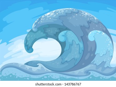 Illustration of the great wave