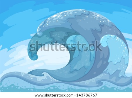 Illustration of the great wave