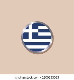 Illustration of Greece flag Template