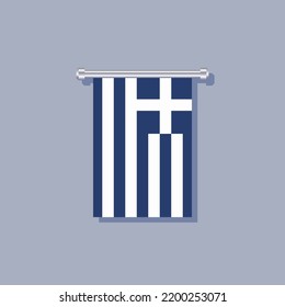 Ilustración de la plantilla de bandera de Grecia