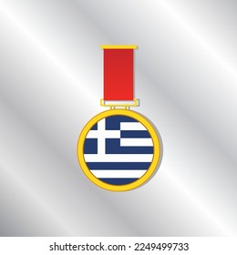 Ilustración de la plantilla de bandera de Grecia