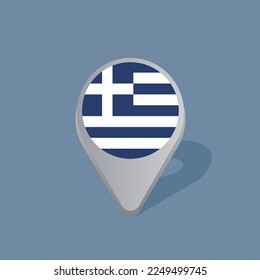 Ilustración de la plantilla de bandera de Grecia