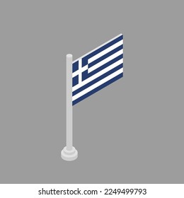 Illustration of Greece flag Template