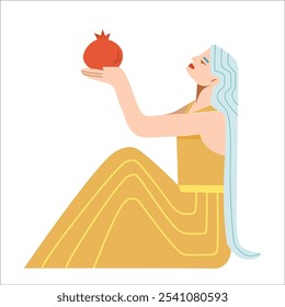 Illustration of greek goddess aphrodite. Character of ancient  Greece god.