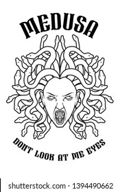 illustration of the Greek mythological god Medusa