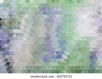 illustration with green abstract background from triangles