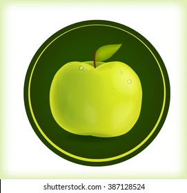 Illustration of a green apple 