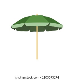 Illustration of green beach umbrella