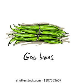 Illustration of green beans.