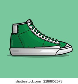 Ilustración del zapato verde