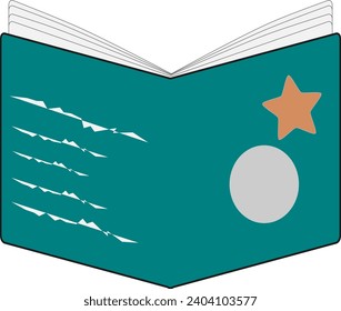 ilustración de un libro verde
