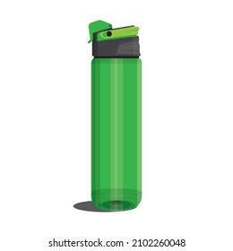 illustration of green bottle in the form of a vector file, can be changed in color and the water level is good for posters and mockups, isolated bacakground