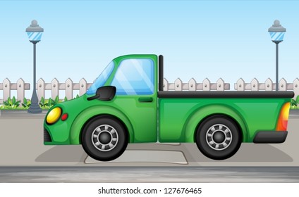 Illustration of a green car