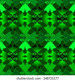 Illustration of green Celtic pattern