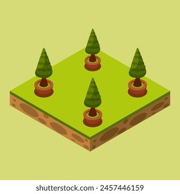 illustration of a green christmas tree