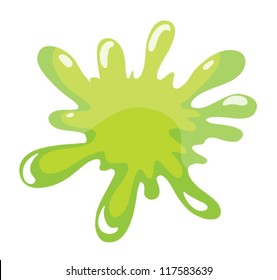 illustration of a green color splash on a white background