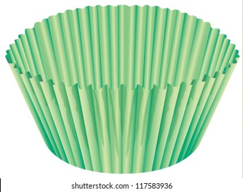 illustration of a green cup on a white background