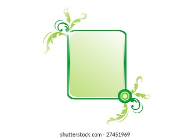 Illustration of green decorative frame