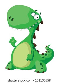 illustration of a green dinosaur