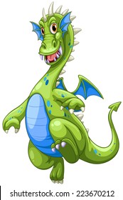 Illustration of a green dragon