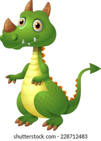 Illustration of green dragon