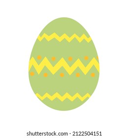 Illustration of green easter egg