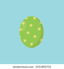 illustration of a green Easter egg