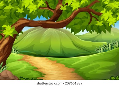 Illustration of a green environment
