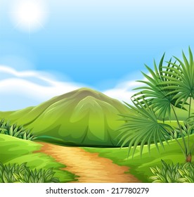 Illustration einer grünen Umwelt
