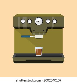 eine Illustration des grünen Espressokaffees