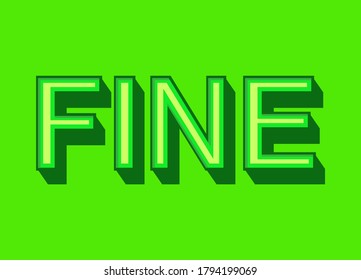 
ILLUSTRATION GREEN FINE TEXT EFFECT VECTOR