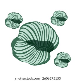 illustration of green floral background with pattern
