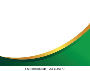 Illustration of an Green Gold Gradient Frame