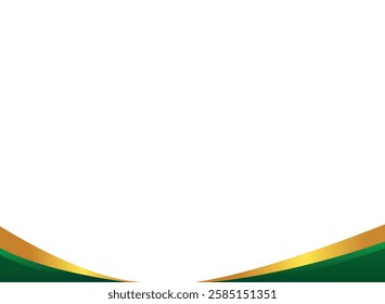 Illustration of an Green Gold Gradient Frame