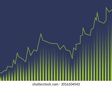 An illustration of green graphic chart