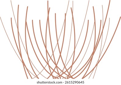 Illustration of green grass weeds