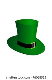illustration  of a green hat to the st.Patrick Day isolated on white background