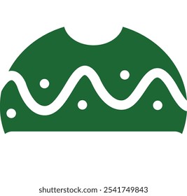 Illustration of a green hat to welcome Christmas