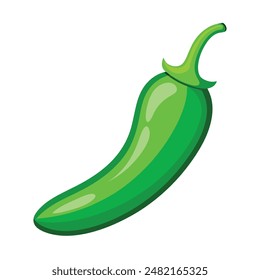 illustration of green hot chili pepper