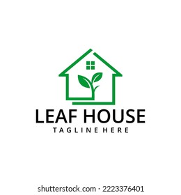 Illustration Green House Logo Template Design Vector 